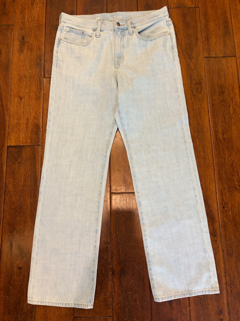 J Crew ‘84 Straight Leg Jeans Light Wash Womens Sz 28 High Rise Cotton preowned